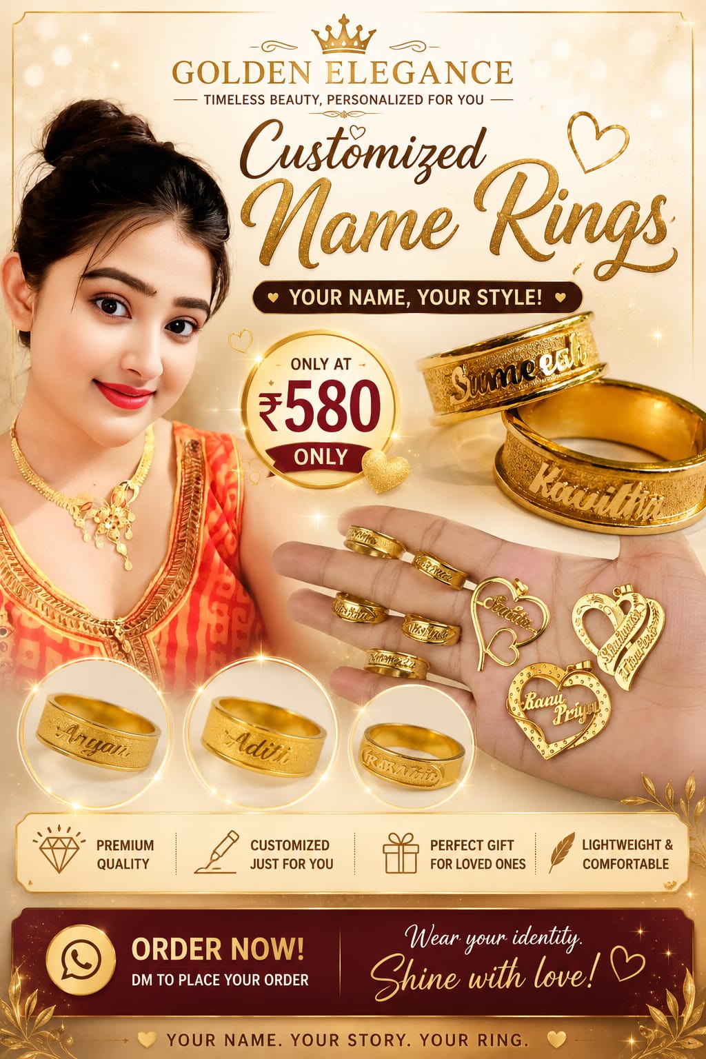 Customised Name Ring image