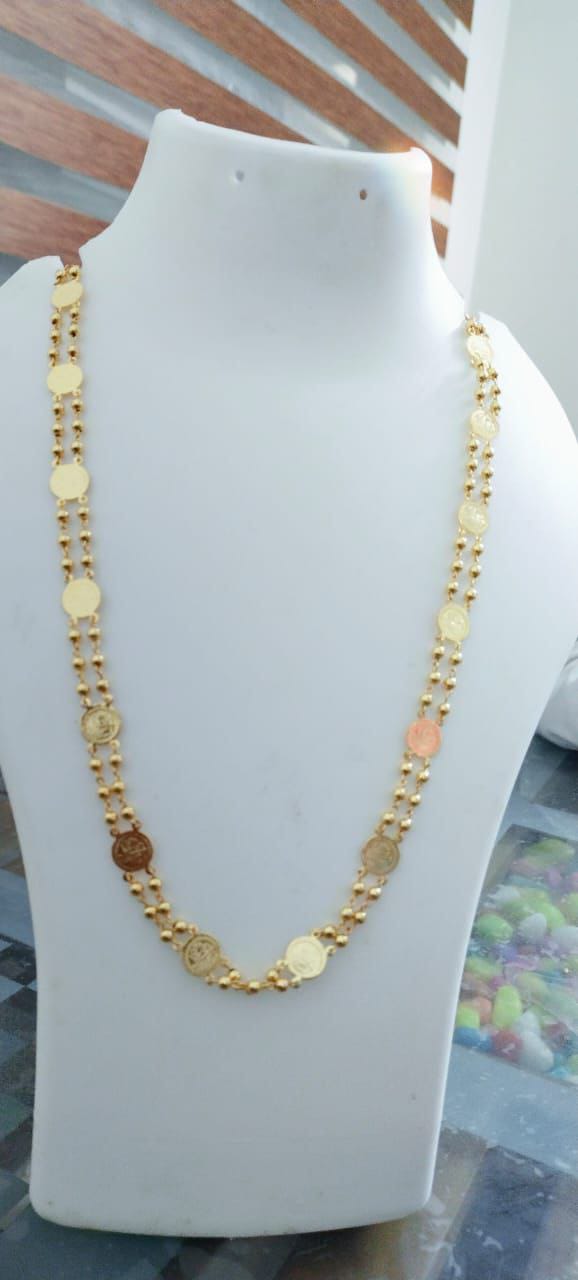 👑 Charming Lakshmi Coin Necklace – 8 Pidi 👑 image